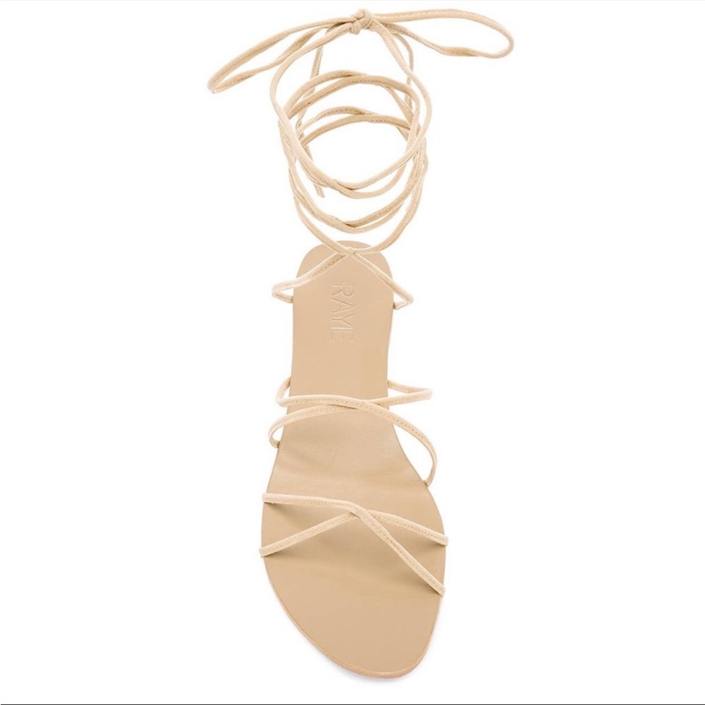 Raye Collette Tie Lace Up Sandal in Tan